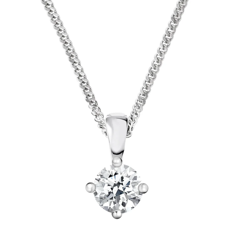 18ct White Gold Diamond Pendant - 0.60ct