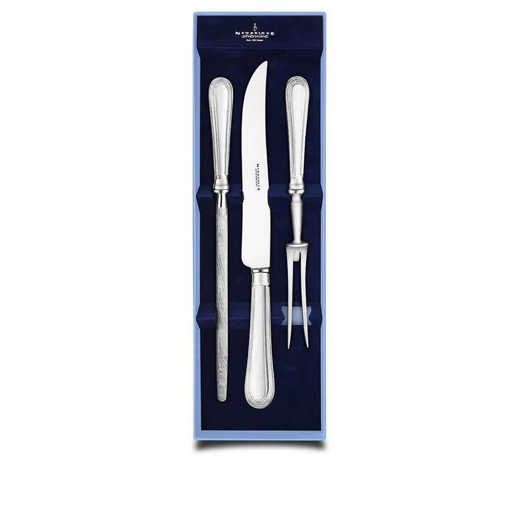 Bead Silver Plated  Carving Set Pack x 3