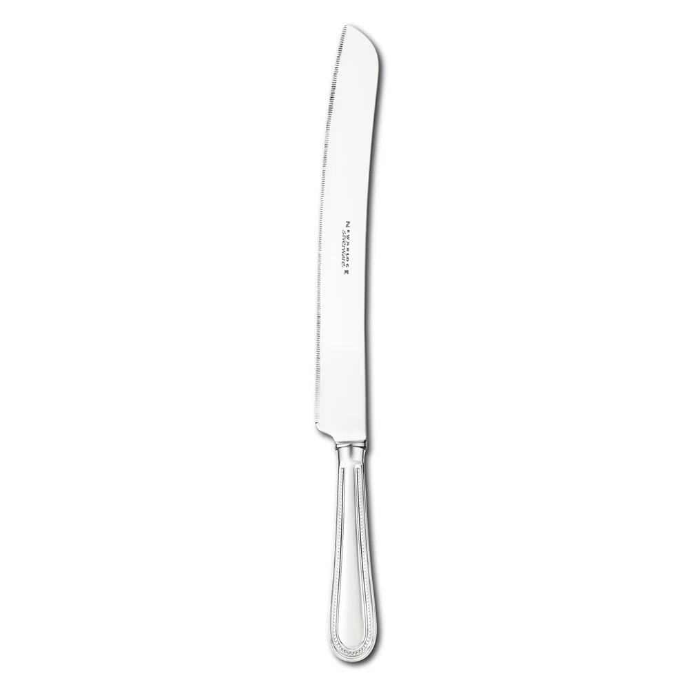 Bead Silver Plated Bread Knife - Single