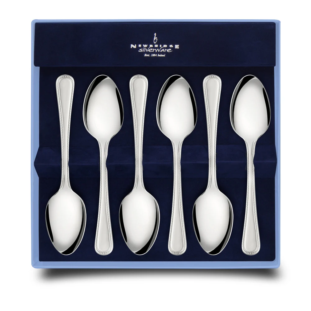Bead Silver Plated  Tea Spoons Pack x 6