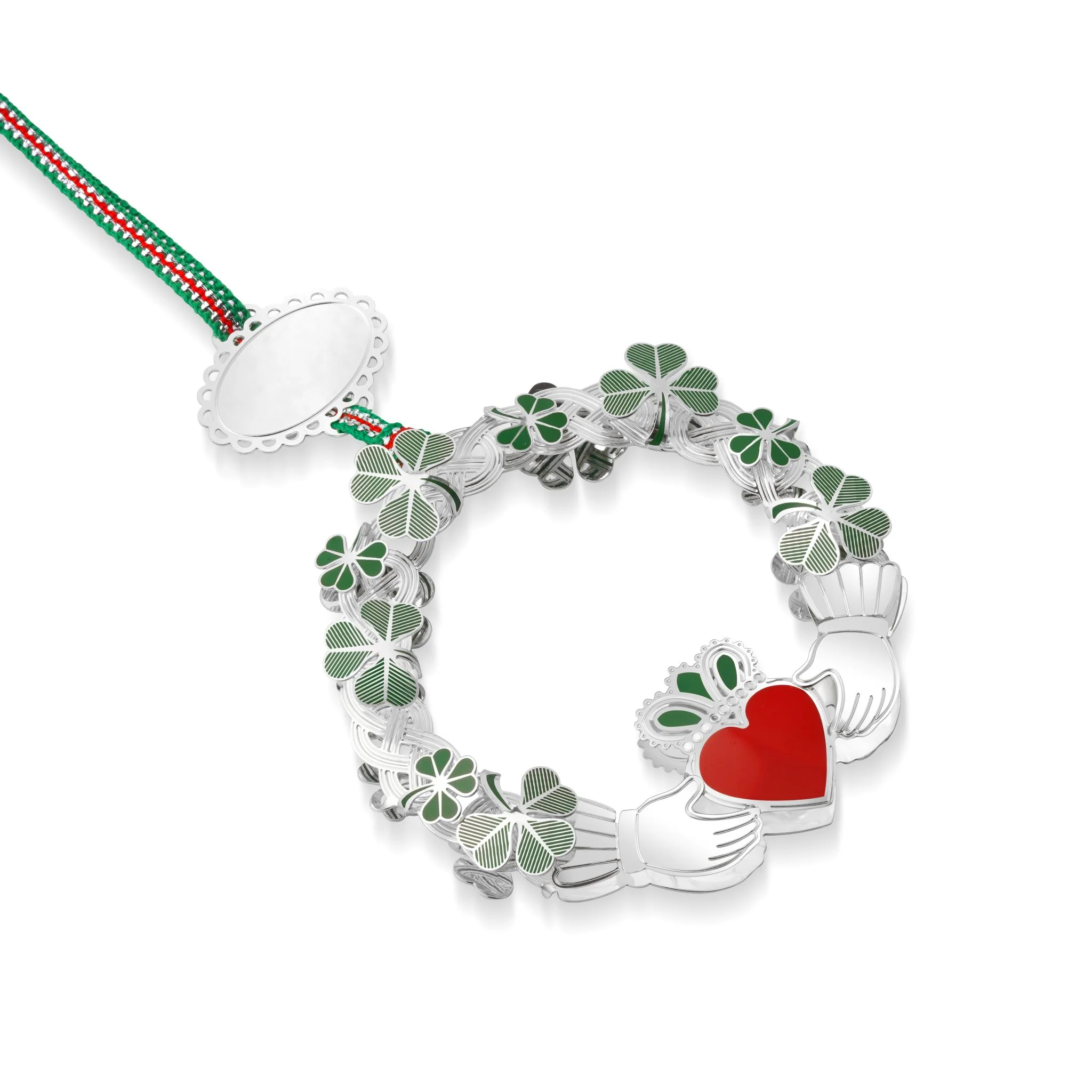 Claddagh with Shamrock Christmas Tree Decoration - Image 3