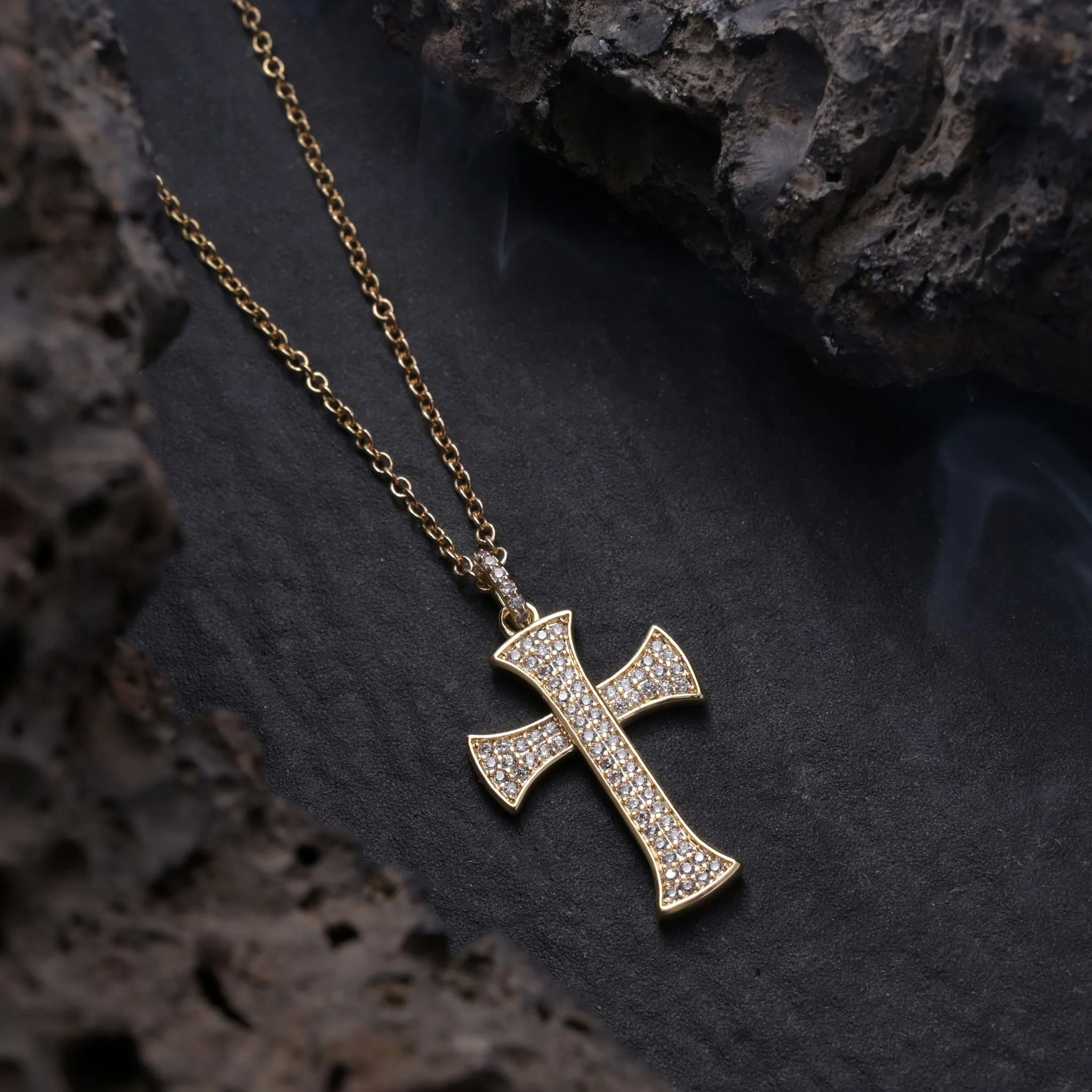 Gold Plated Cross Pendant - Image 3