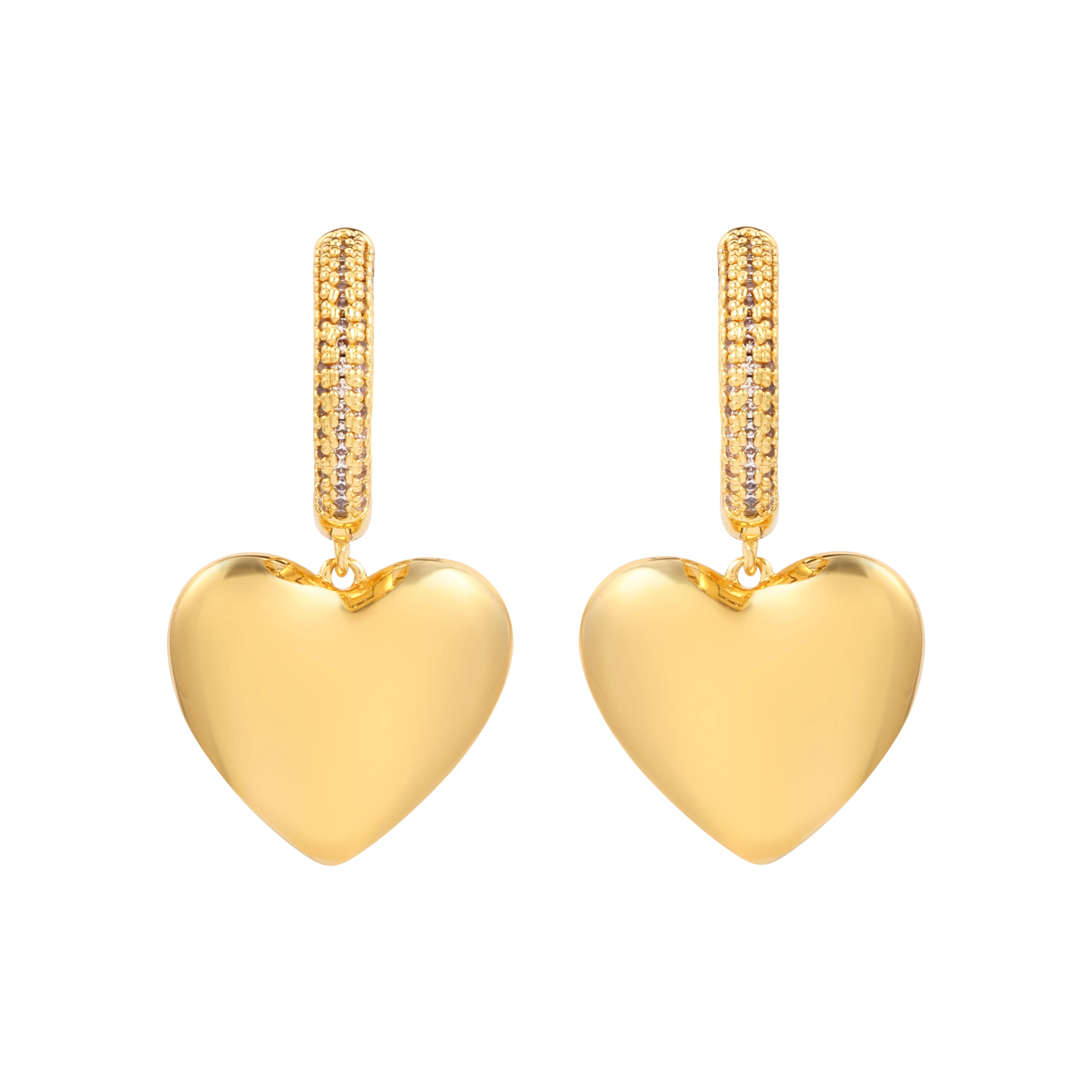 Gold Plated Heart Earrings