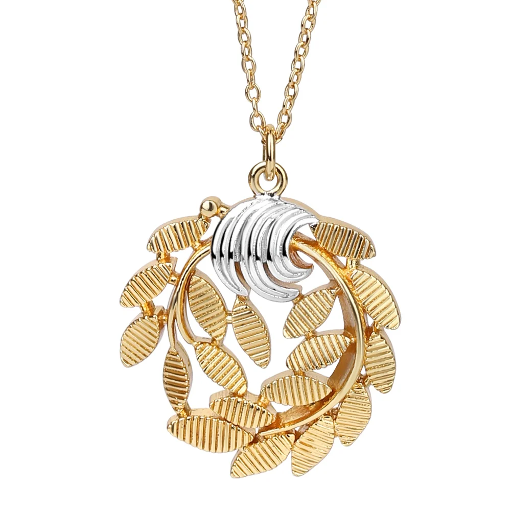 Gold & Silver Plated Leaf Pendant