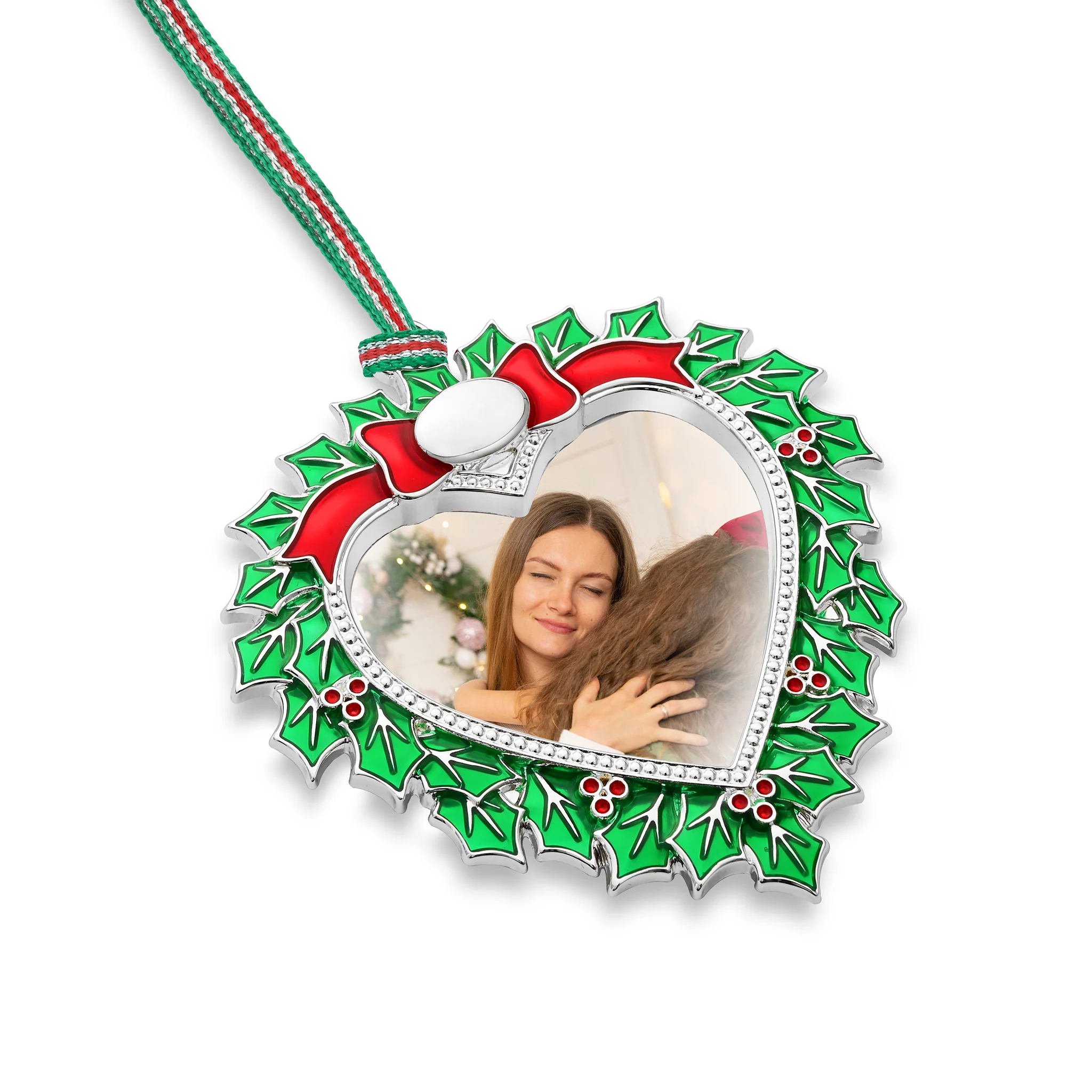 Holly Photoframe Christmas Tree Decoration - Image 2