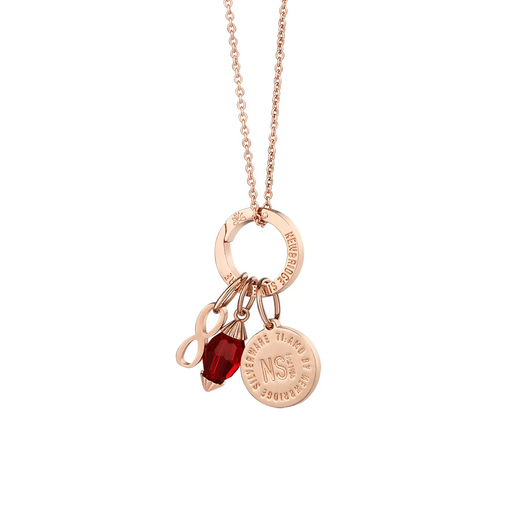 January Birthstone Pendant (Rose Gold)