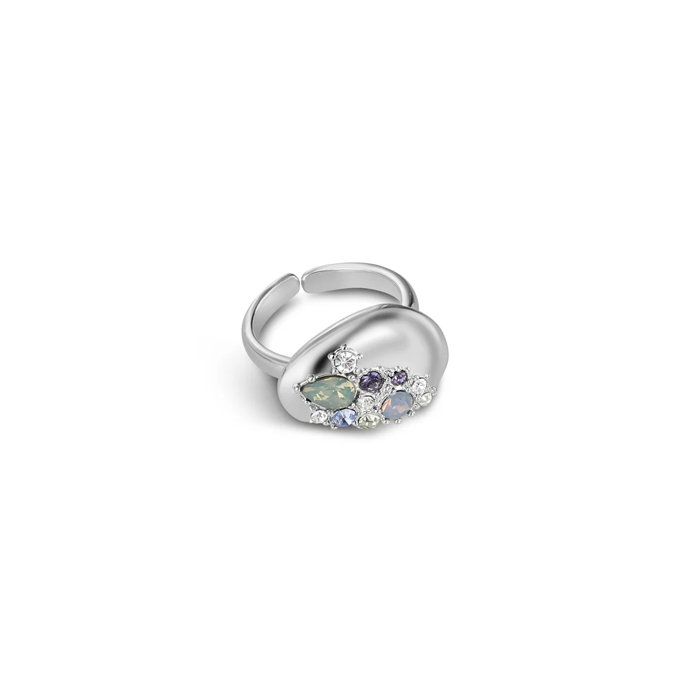 Ring with Blue and Clear Stones
