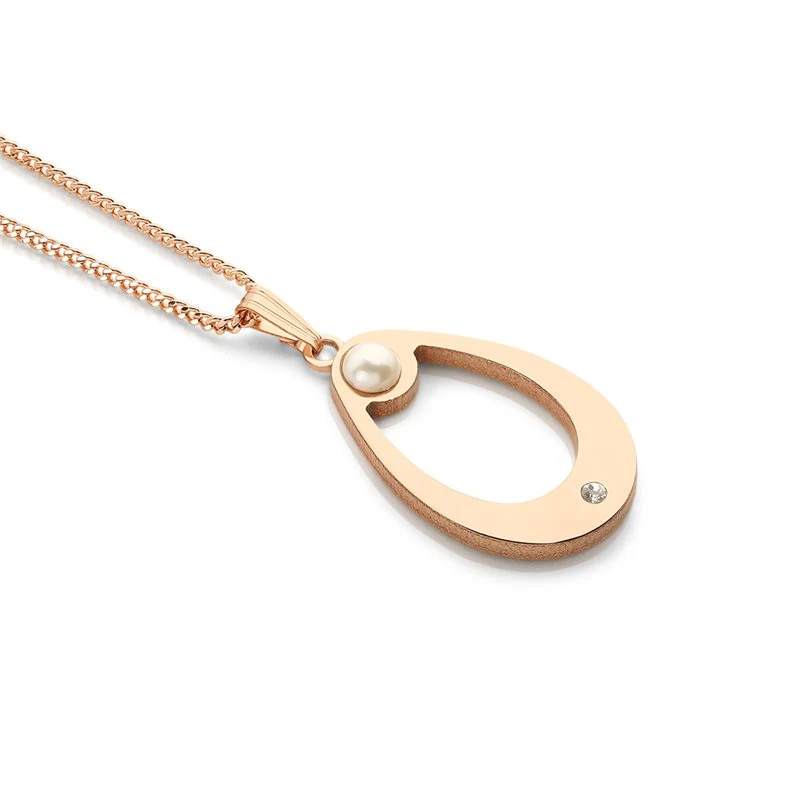 Rose Gold Plated Droplet Pendant