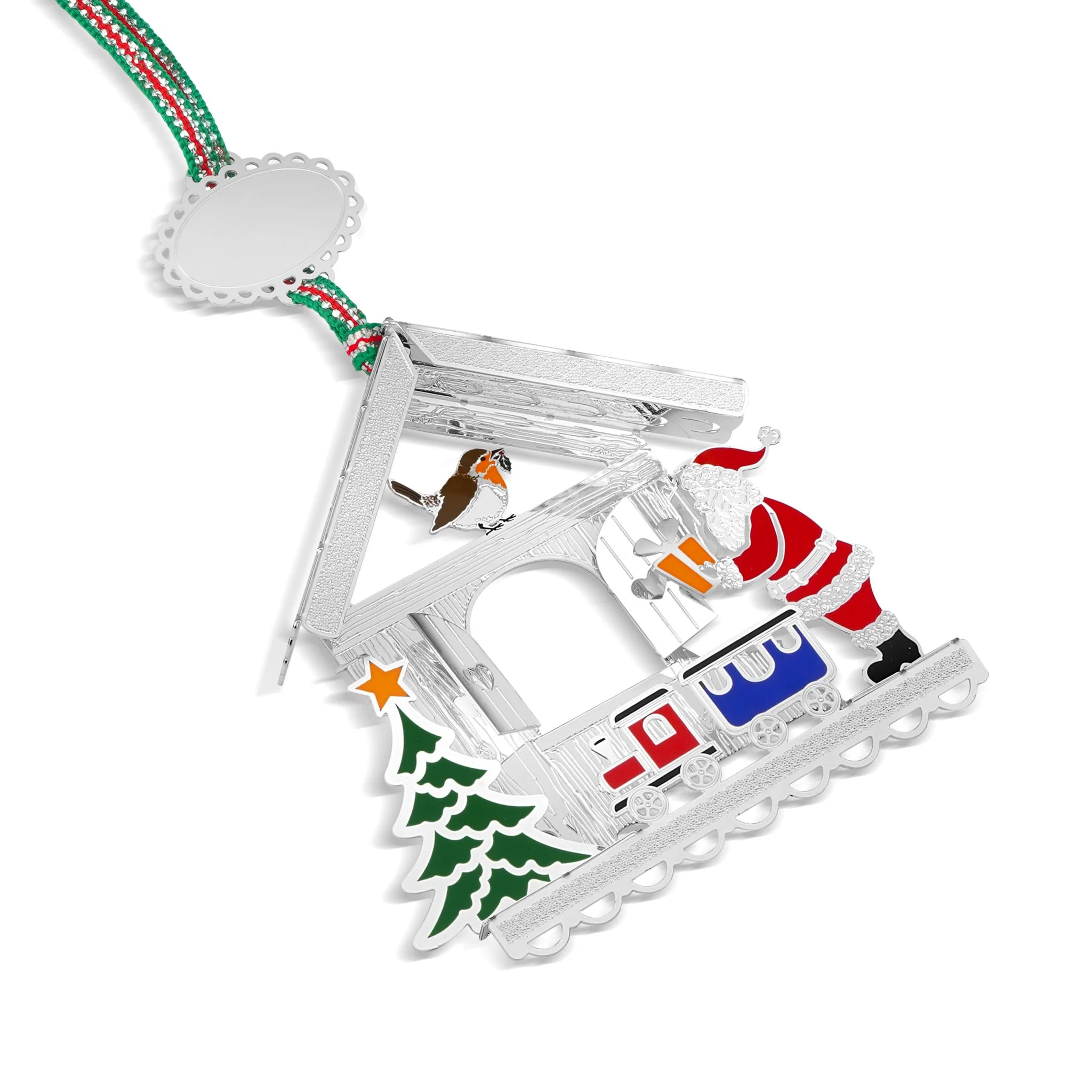 Santa and Robin Christmas Tree Decoration