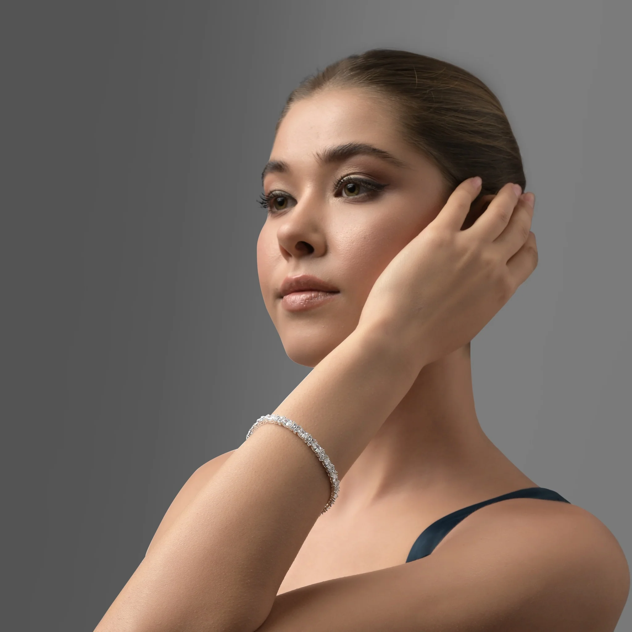 Silver Plated Cubic Zirconia Bracelet - Image 2