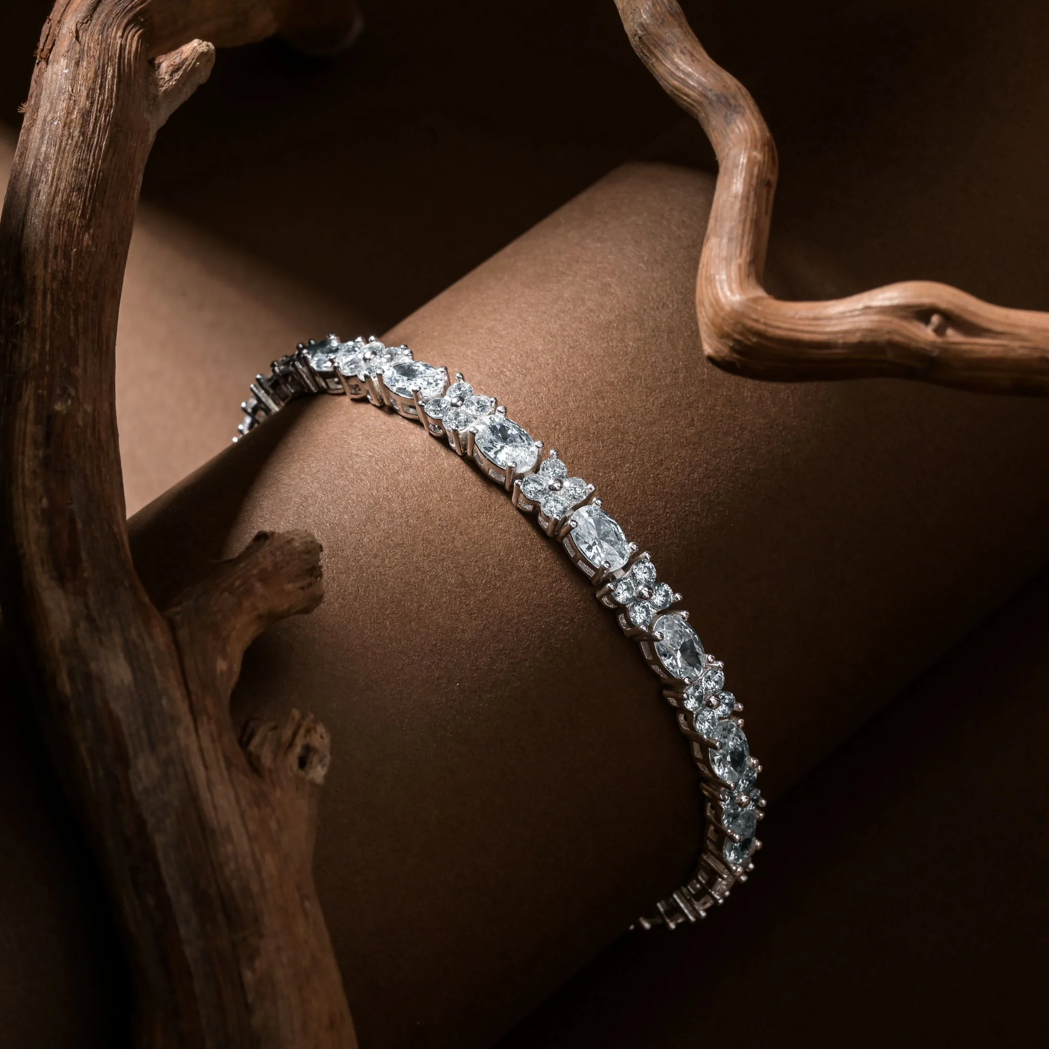 Silver Plated Cubic Zirconia Bracelet - Image 3