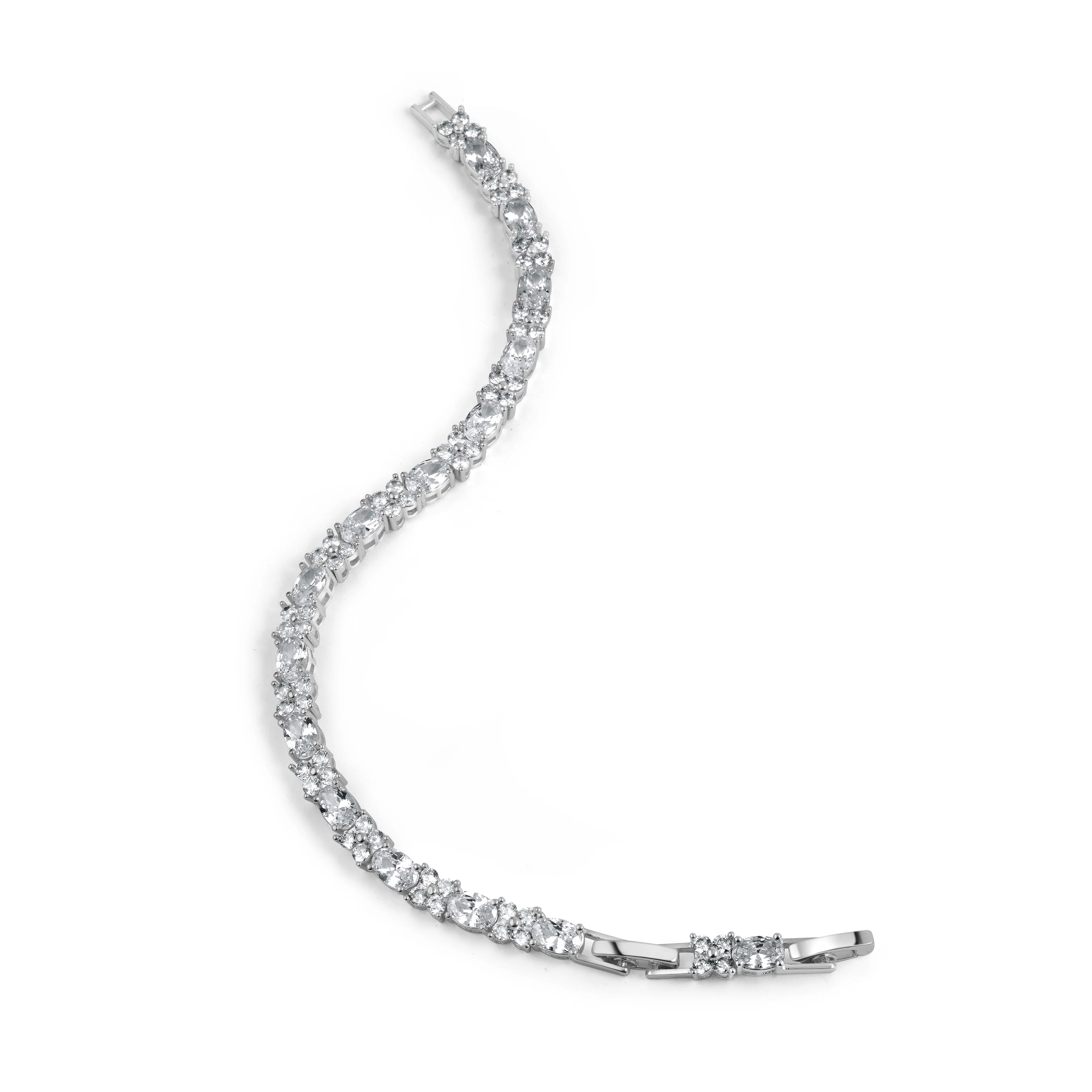 Silver Plated Cubic Zirconia Bracelet - Image 4