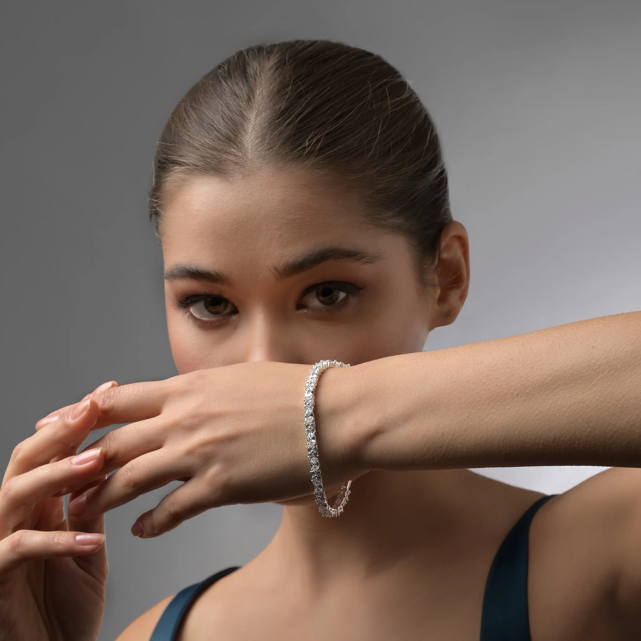 Silver Plated Cubic Zirconia Bracelet - Image 5