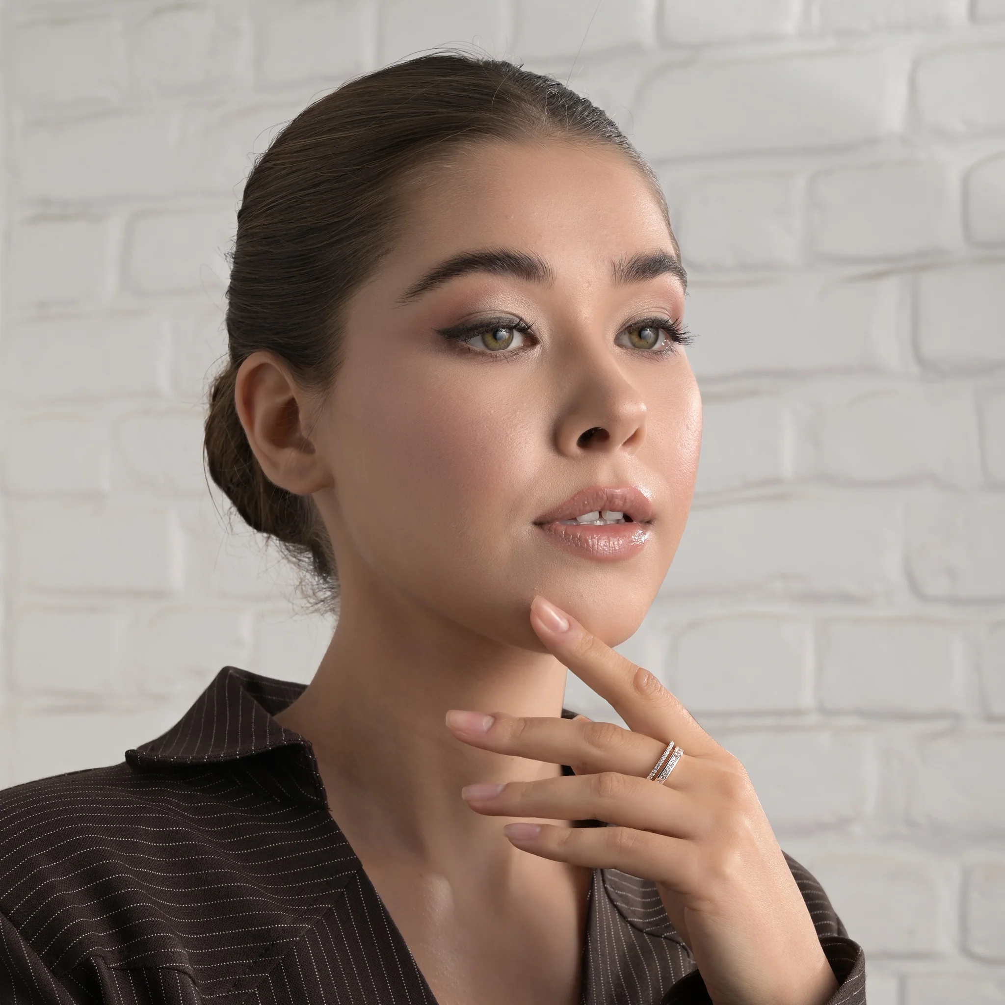 Silver Plated Double Row Ring - Image 5
