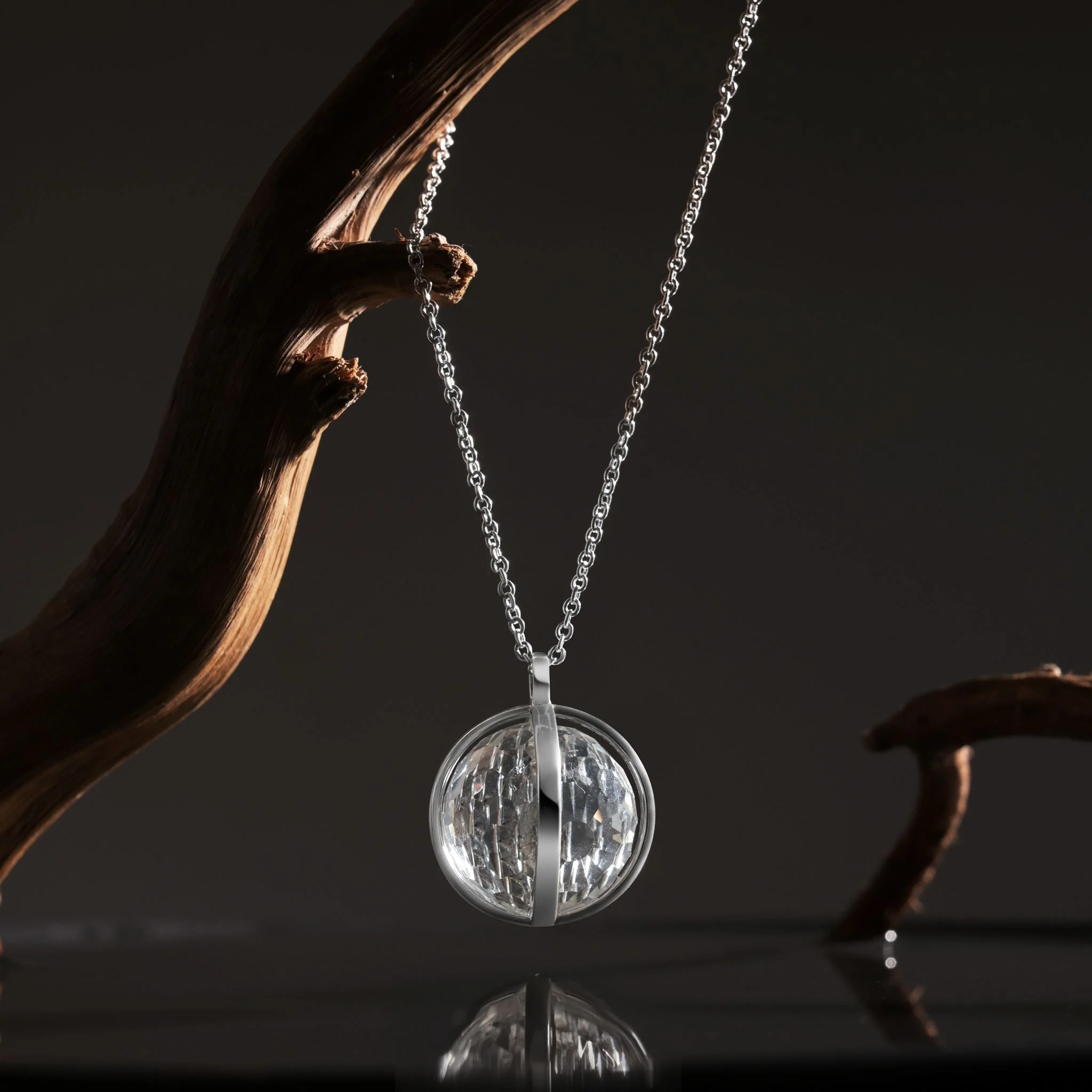 Silver Plated Sphere Pendant - Image 4
